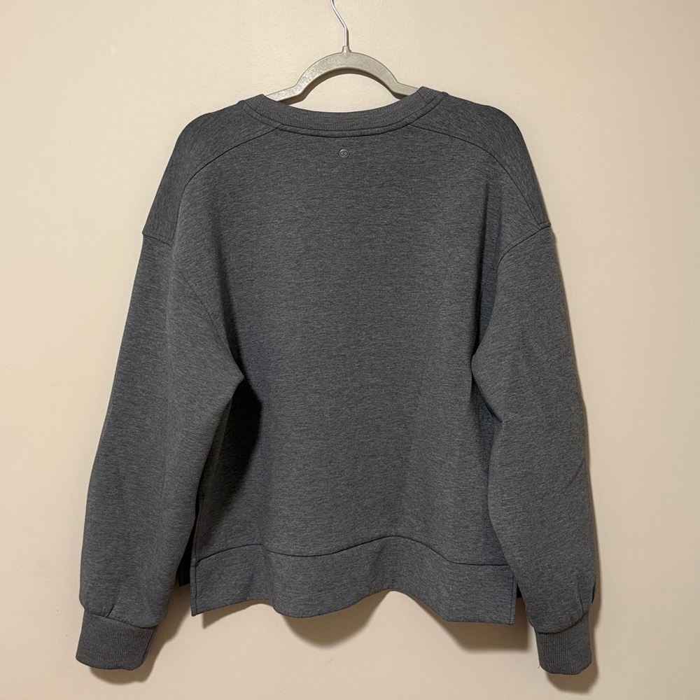 LIKE NEW CALIA Scuba Gray Crewneck Split Side Sweatshirt - Picture 7 of 9